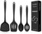 4 Pcs Silicone Kitchen Utensils Set, Nonstick BPA Free High Heat Resistant Wok Spatulas, Cooking Spoon, Slotted Turner