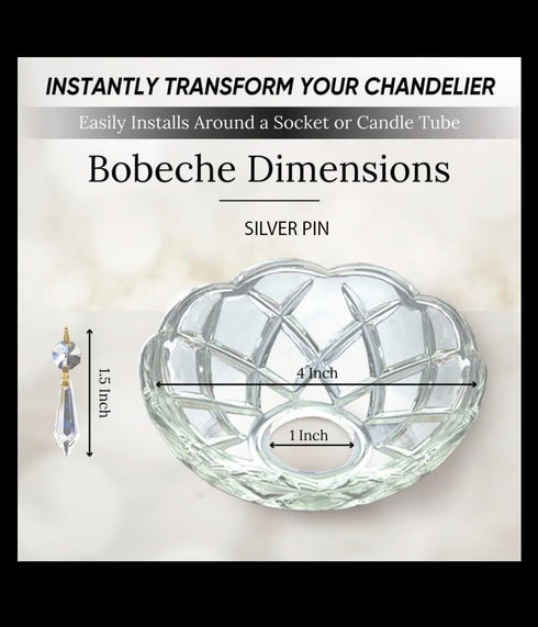 Asfour Crystal 1 4-Inch, 5 30% 5 38mm Piece - Clear Side Holes Asfour Lead Crystal Bobeches for Chandelier with U-Drops