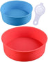 Round Silicone Cake Mold Baking Pan - 6 Inch and 8 Inch Set of 2, BPA Free Kitchen Baking Tool