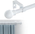 Curtain Rods for Windows 48 to 84-93 Inch, 5/8 Inch Decorative Heavy Duty Metal Set with Brackets