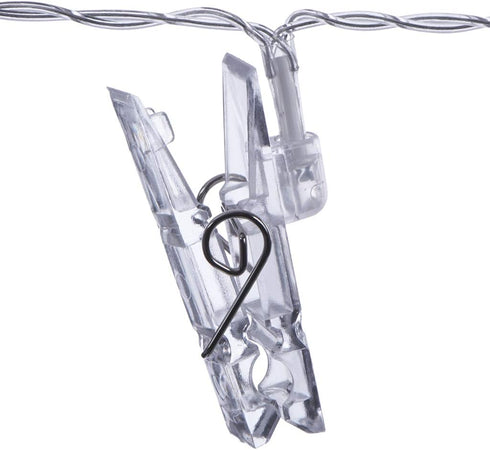 GL42589 10.5 Sterno Home LED Battery-Operated Clip String Lights, Feet, Warm White Cord