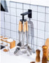 Kitchen Cooking Tool Utensil Holder, iNenya Black Rotating Spatula Holder with 6 Hooks for Hanging