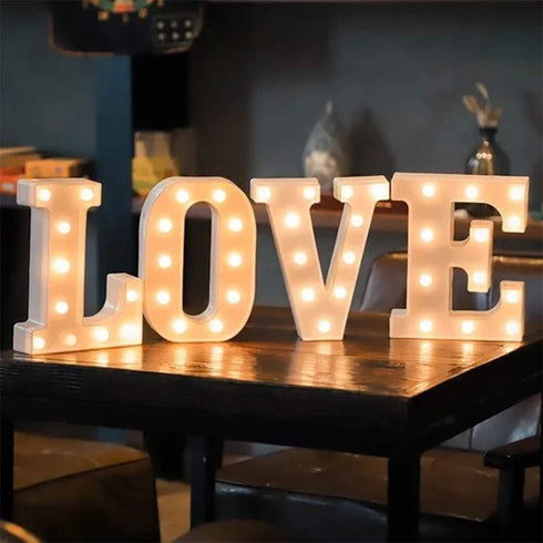 MUMUXI Large Light Up Letters and Numbers - Battery Powered Bright Alphabet for Wedding, Birthday, Party, Home Decor
