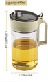 TENTA KITCHEN Oil Dispenser, Glass Bottle Cruet with No Drip Plastic Spout, 22Oz (Beige 1PC)