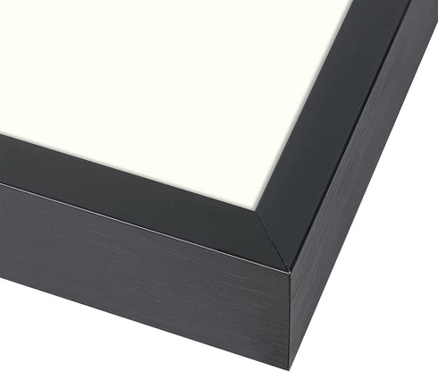 Frametory 8x10 Aluminum Collage Picture Frame, Displays Two 4x6 Pictures, Real Glass Front, Black (1 Pack)