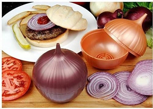 Hutzler Red Onion Saver Storage Container, Keeps Cut Onions Fresh Longer
