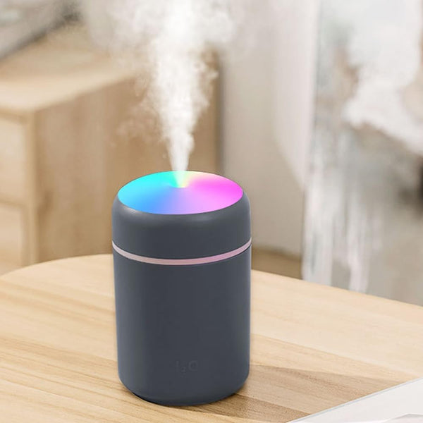 Portable Mini Humidifier - 300ml with Colorful LED Night Light, USB Desktop Humidifier for Home, Auto Shut-Off