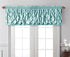 VCNY Home Carmen Blue Valance, Window Treatment with Rod Pocket, 60" x 20", Modern Home Decor