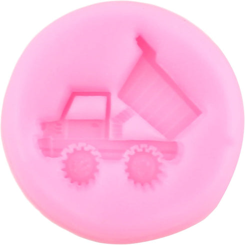 MIYAHOUSE Bulldozer Set 6 Silicone Molds Excavator Fondant Mold Crane Construction Truck Mold For Cake Decorating