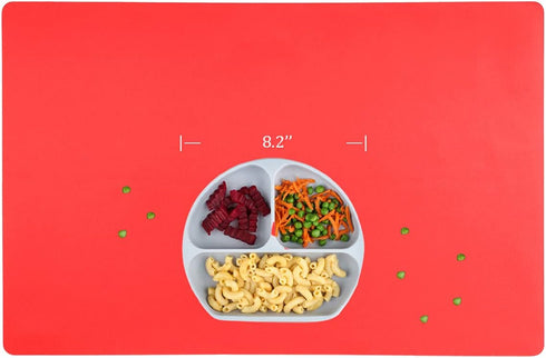 Extra Large Silicone Nonstick Pastry Mat - 23.6''x15.77'' Heat Resistant Countertop Protector, Red