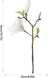 DULRLLY 6Pcs Artificial Magnolia Flowers - Real Touch White Silk Magnolia Bouquet for Home Decor
