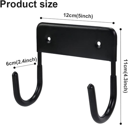 Wall Mount Ironing Board Hanger, Organizer Rack for Laundry Rooms, Storage Shelf Hanger (Black)