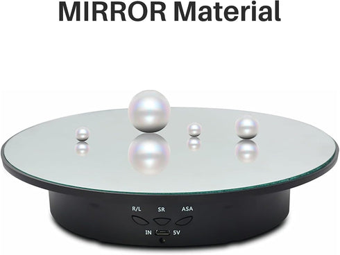 Telecontroller,7.87inch /17.6lbs Rotating Display Stand Turntable Stand Black Spinning Stand for Product Shows with Max