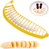 Guyuyii Banana Slicer, Safe Kitchen Gadget for Kids and Adults, Get 18 Even Slices in Seconds