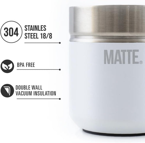 Matte - Mate Gourd/Tea Cup Set - 6.5 Ounce Yerba Mate Gourd Cup and Bombilla, Stainless Steel Design