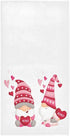 Cute Gnome Heart XOXO Hand Towels, 16x30 in Ultra Soft Absorbent Small Bath Towel for Valentine's Day