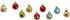 Kurt Adler C1899 Petite Treasures Multi Color Ball Christmas Ornament, Set of 9