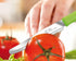 6 Kitchen Knives - 4.3"/11cm Italian Stainless Steel Serrated Vegetable/Steak/Table Knife Cutlery, Rounded Tip (White)