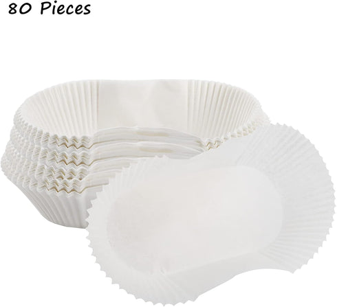 DEAYOU 80 PCS Bread Baking Liners, Baking Cups for Cakes, Snacks, Cupcakes, Weddings, and Parties