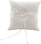 Awtlife Flower Wedding Ring Pillow Ivory Cushion Bearer for Beach Wedding, 8.26 Inch