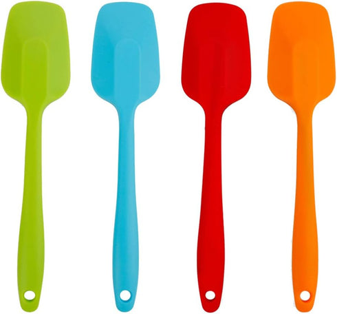 4-Piece Silicone Spatula Set, 11 Inch Large Heat-Resistant Rubber Spatulas, Non-Stick Flexible Baking Tool