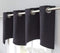 Warm Home Designs Black Color Scalloped Valance Scarf, 54" x 18", 8 Grommets, Cafe Curtains for Kitchen, Bathroom,