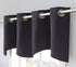 Warm Home Designs Black Color Scalloped Valance Scarf, 54" x 18", 8 Grommets, Cafe Curtains for Kitchen, Bathroom,