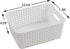 Farmoon 6 Packs White Plastic Organizing Basket - Small Pantry Storage Baskets