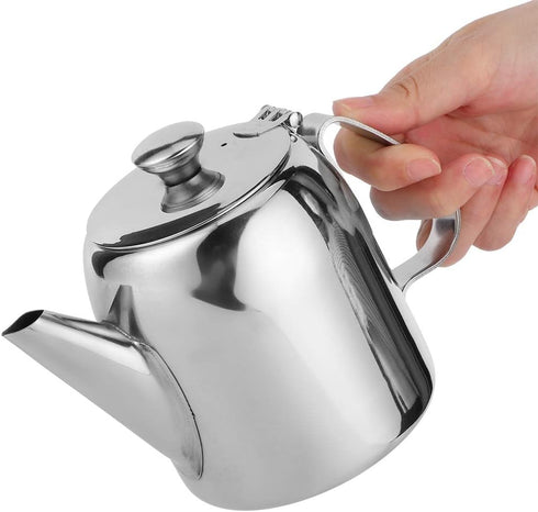 0.5 L Stainless Steel Teapot, Short Spout Coffee Pot for Restaurants and Living Rooms (20 oz)