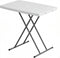 30-Inch Adjustable-Height Folding Table, White HDPE Utility Table for Small Spaces, No