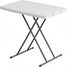 30-Inch Adjustable-Height Folding Table, White HDPE Utility Table for Small Spaces, No