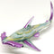 Hammer Shark Figurines - Hand Blown Glass Art Collectible Gift Home Decor (4", Green Yellow)
