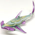 Hammer Shark Figurines - Hand Blown Glass Art Collectible Gift Home Decor (4", Green Yellow)