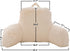 Holawakaka Large Faux Fur Bed Rest Pillow with Arms, Rabbit Fur Reading Pillows Perfect for Adults Men Women, Arm