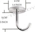 Stainless Steel Ceiling Hooks Mount Coat Hanger - 2 Inch, 4 Pack
