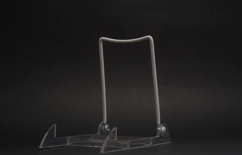 MADE IN USA 2-pack Adjustable Acrylic Easels for Displaying Plates, Art, Pictures, Unique on the Market