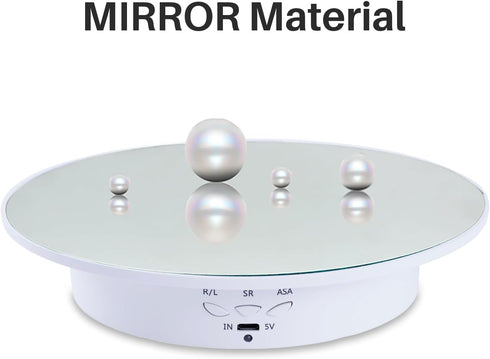 White,7.87inch /17.6lbs Rotating Display Stand Turntable Stand Spinning Stand for Product Shows Max Load,White Round