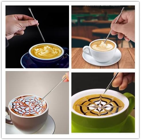 38 Cookie Stencils + Latte Art Pen - Cake Decoration Templates for Coffee & Cappuccino