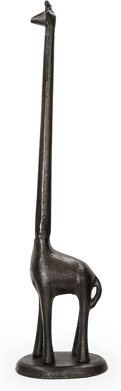 DreamsEden Vintage Giraffe Stand Paper Towel Holder - Cast Iron Tall Animal Paper Towel Stand Home Bedroom Bathroom