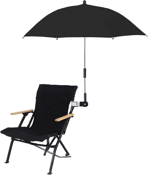 Universal Adjustable Beach Chair Umbrella with Clamp, Clip on Sunshade for Stroller,