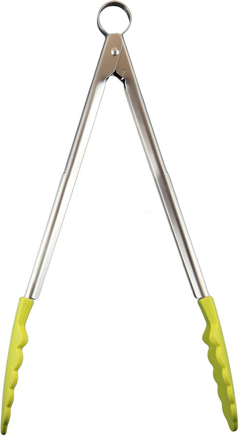CUISIPRO Silicone Locking Tongs, Green