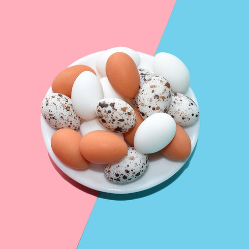 wybcfp 60Pcs Artificial Mini Easter Eggs Decoration Fake Resin Easter Bird Eggs for DIY Crafts Easter Party Decorations