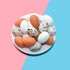 wybcfp 60Pcs Artificial Mini Easter Eggs Decoration Fake Resin Easter Bird Eggs for DIY Crafts Easter Party Decorations