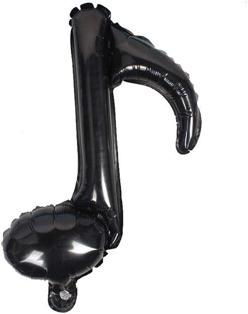 20pcs Music Note Balloons, Mylar Foil Party Balloons for Music Themed Birthday, Concert, Band, Bar Decorations (Black)