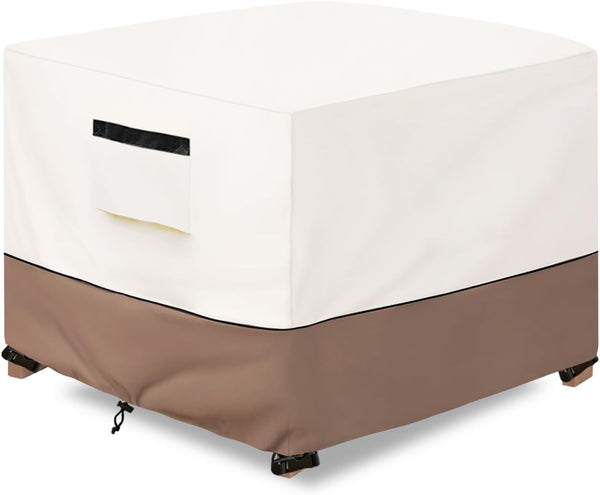 Patio Ottoman Cover Waterproof Heavy Duty Square Outdoor Ottoman Covers, 22W x