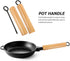 Wok Accessories 2 Pack Wooden Pot Handle, Detachable Cooking Pot Grip Replacement for Frying Pan