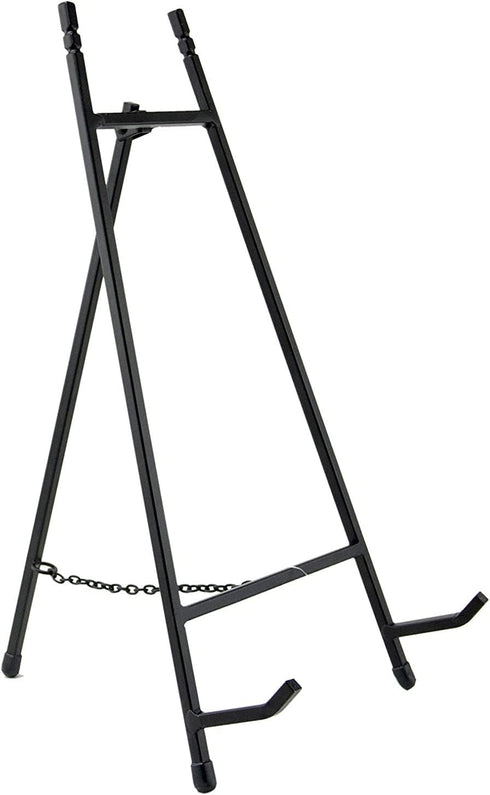 Red Co. 13” Tall Modern Metal Tripod Plate Stand and Art Holder Easel, Black