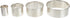 Ateco 4 Piece Round Cutters Set, Stainless Steel, Plain Edge in Graduated Sizes