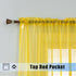 WPM Yellow Sheer Curtains 58" Wide x 84" Long, 2 Panels Rod Pocket Voile Livingroom Window Treatment