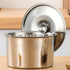 Stainless Steel Taste Cup Lid 12 Inch Pan Lid Spices Pots Cover Dome Wok Cover Fry Pan Silver Pot Cover Condiment Jar Cover Spill Lid Lids for Pot Cooker 8 Inch Mini Pot Lid by DECHOUS